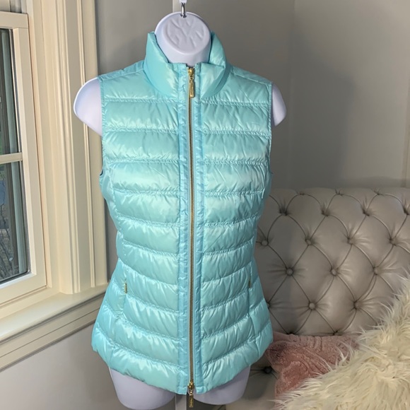 🌸NWOT Lilly Pulitzer Seafoam Puffer Down Vest Size XS🌸